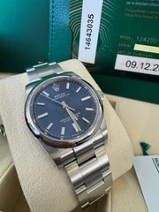 Rolex Oyster Perpetual 34mm 2020 Blue Dial 124200
